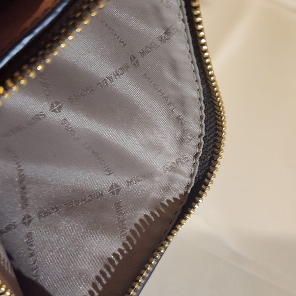 MICHAEL KORS Jet Set Travel MK Signature Double Zip Wristlet Wallet brown - Picture 8 of 15